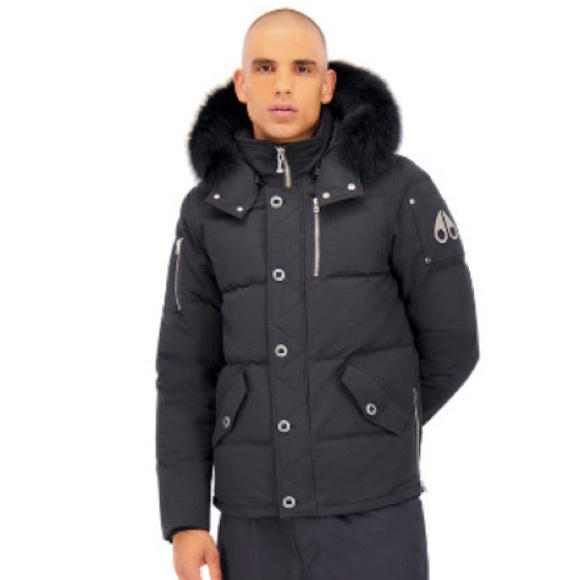 BRAND NEW MOOSE KNUCKLE 3Q MEN BLACK JACKET MEDIUM - Picture 2 of 3